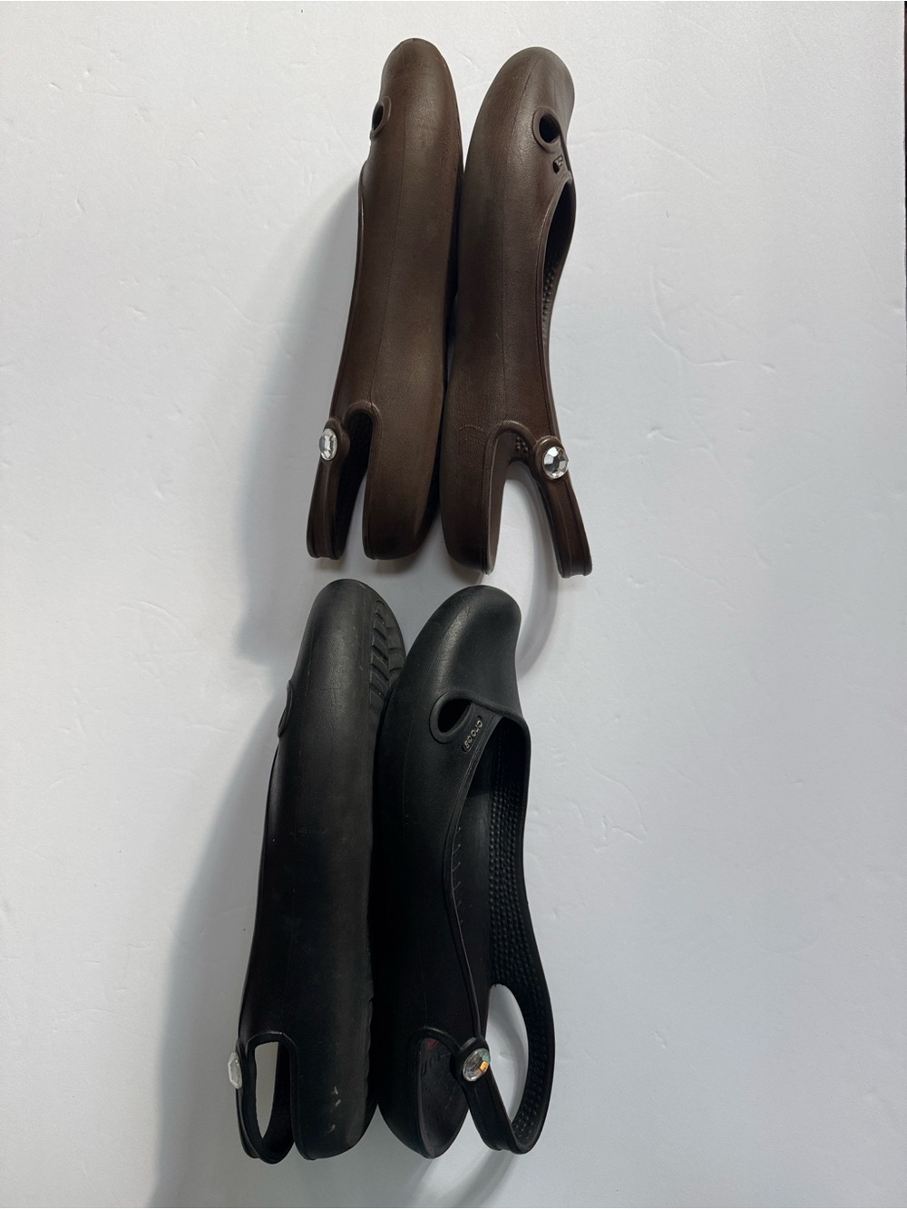 CROCS Slingback Ballet Slingback Flats Jewel Cutout Olivia Black b Womens size 8 - Picture 7 of 14